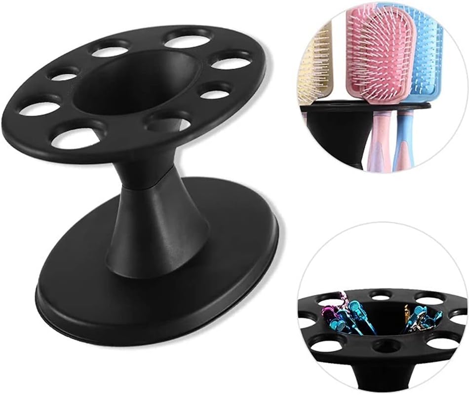 Round Hair Styling Tools Stand Salon Brushes Organizer Scissors Roll Comb Container Accessories Holder