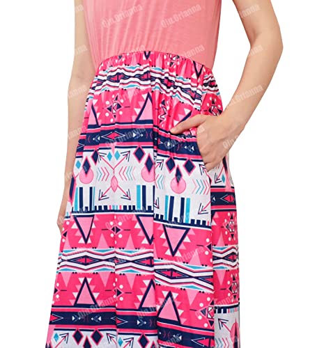 Mommy and Me Boho Floral Family Matching Maxi Dress with Pocket for Mother's Day4