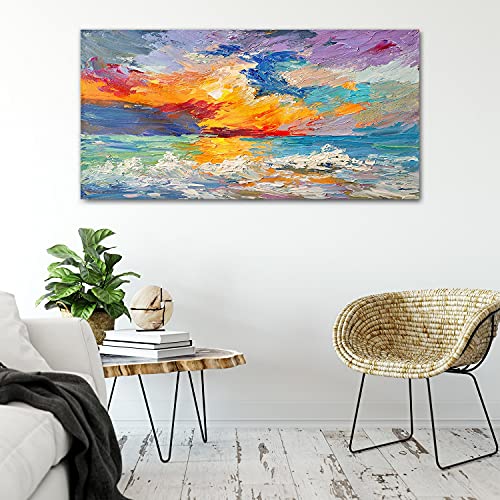 Tableau Image Acrylique 100x50cm Sea Sunset pour Décoration Murale