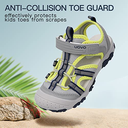 Image of UOVO Boys Sandals Kids Sandals Hiking Athletic Closed-Toe Beach Summer Sandals for Boys Quick-Drying