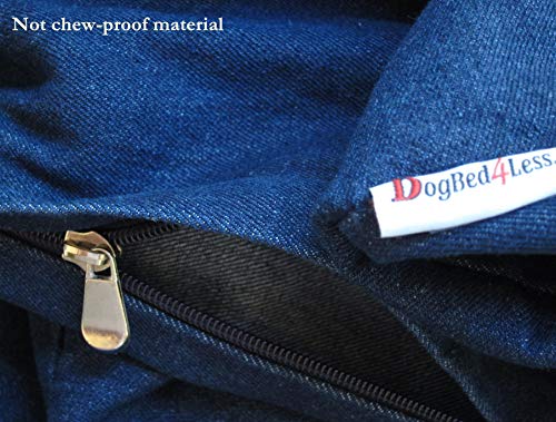 Dogbed4Less Premium Gel Memory Foam Dog Bed, Durable Denim Cover With Waterproof Liner And Extra Pet Bed Case, 35"X20"X4" Small To Medium Pet #TOP6