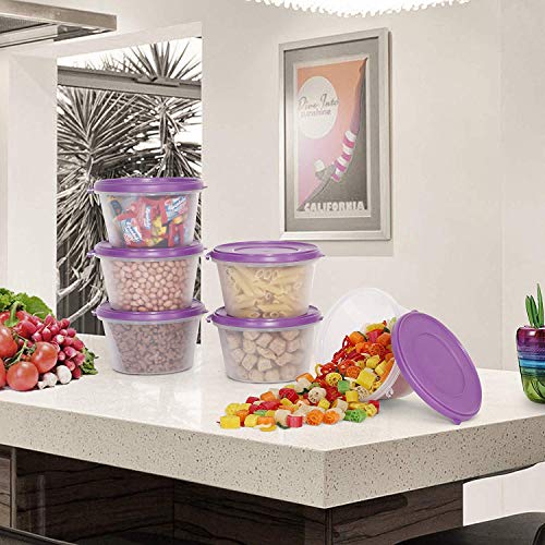 Image of Cutting EDGE Nesterware 750ml Stackable Food Container (Set of 6, Purple)