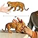 Gemini&Genius Safari Animal Figures Toys, Tiger Figurine Wildlife World Figures for Nature Science Learning, Jungle Animals Gifts for Kids