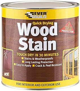 Everbuild WSTAINSWAL02-EBD Quick Drying Professional Solvent Free Satin Finish Wood Stain, Walnut, 250 ml