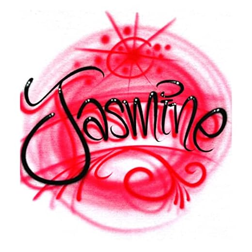 Airbrush Red Swirls, Name Design T Shirt
