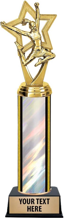 11" Cheer Star Figure Trophies - Cheer Star Figure Silver Trophy Awards Prime