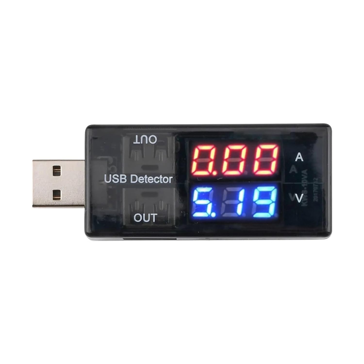 Port Detector Tester Battery Voltmeter Ammeter Charger Red Blue Display 1Pcs