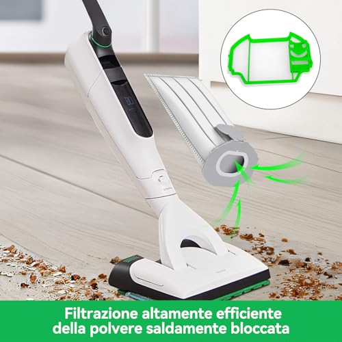 12 Staubsaugerbeutel kompatibel mit Vorwerk Folletto VK7 FP7 VK7S FP7S Staubsaugern, inklusive 12 Folletto-Beutel + 2 Hepa-Filter + 6 Duftstoffe + 2 Mehrzweckbürsten - Vorwerk Folletto Ersatzteile