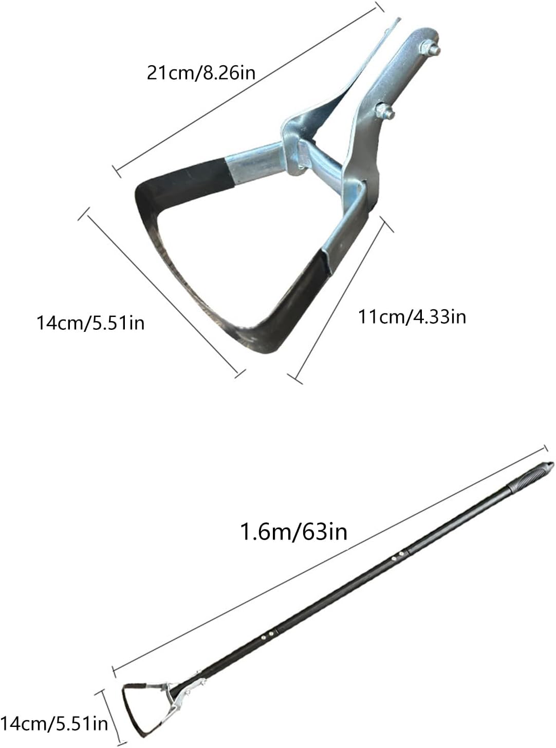 Multi Purpose Gardening Hoe with Protective Finish and Easy Assembly for Yard Maintenance Trenching Hoe