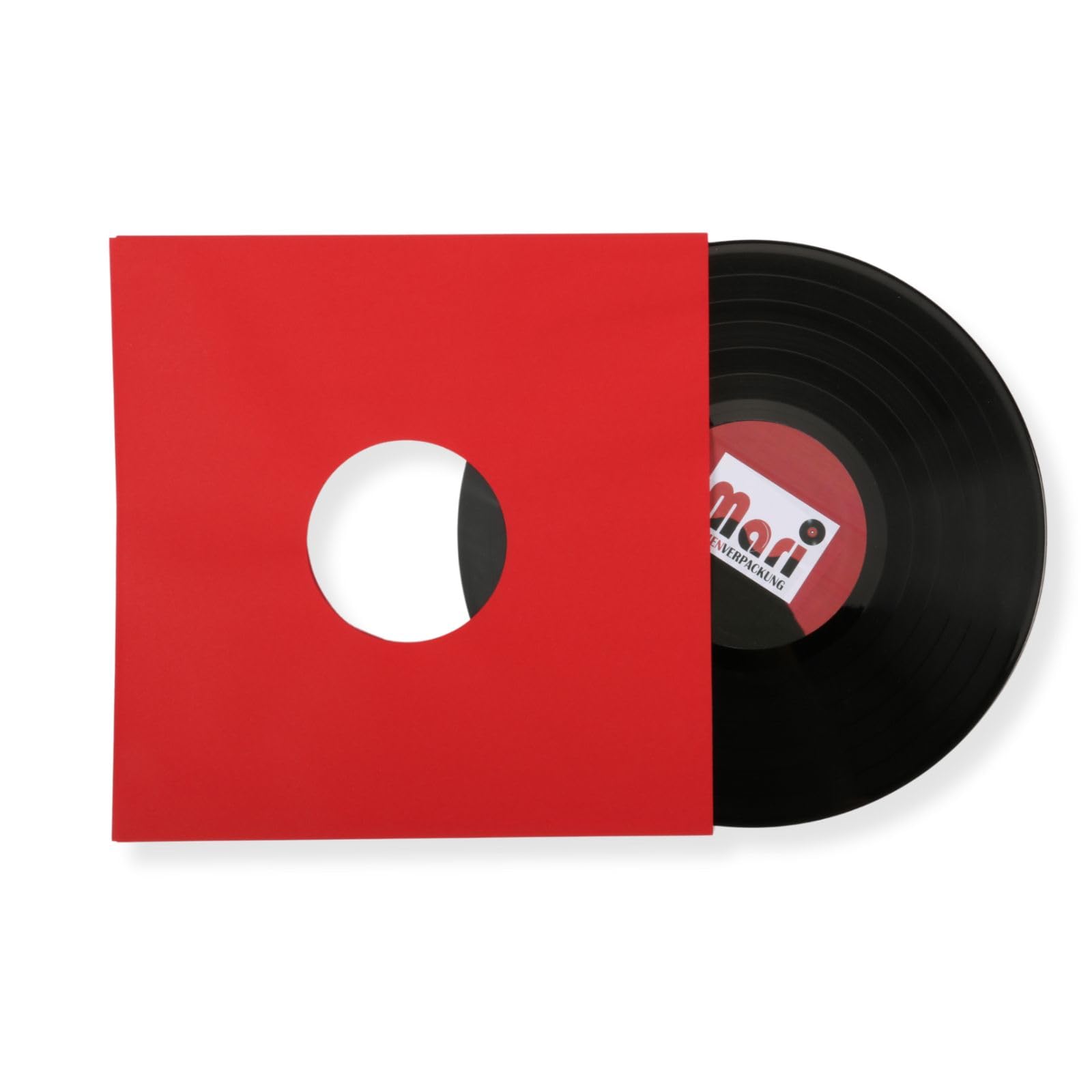 500 Stück Innenhüllen Schallplatten LP rot antistatisch gefüttert 80 gramm