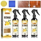 OUKPANE 3 Pcs Natural Beeswax Care Spray & Restorer,Beeswax Wood Polish,For Living Room Kitchen And Wooden Furniture Floors.(360ML)