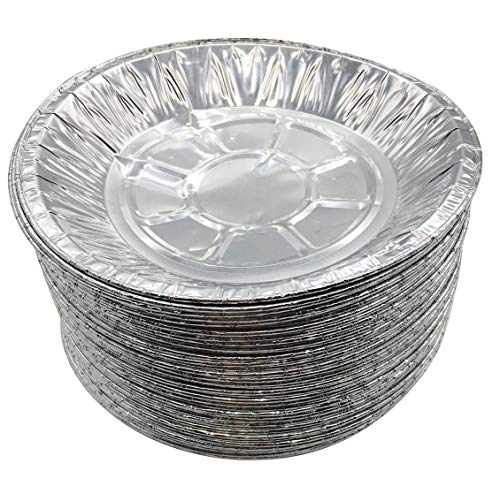 Premium 6" Aluminum Foil Pie Pans 50pcs/Set. Disposable Tin Plates for Pies Tart Quiche - Image 3