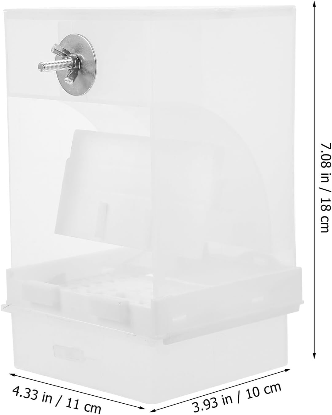 Automatic Bird Feeder Box 520g Acrylic Anti-Spill Food Dispenser with Drawer Tray for Parrots and Small Birds Pet Feeding Supplies image 2