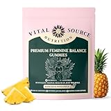 Pineapple Gummies for Women pH - Vital Feminine Balance Gummies Source for Odor and Flora Health & Wellness, Probiotics Vaginal Gummy, Hawaiian Pineapple, Gluten-Free, Vegan (60 Counts - 30 Servings)