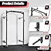 GAOMON Commercial Wall Mounted Squat Rack, Heavy Duty Carbon Steel Home Gym Equipment with Multi-Grip Pull Up Bar, j-Cups & Landmine Attachment for Home and Garage Gym, Black