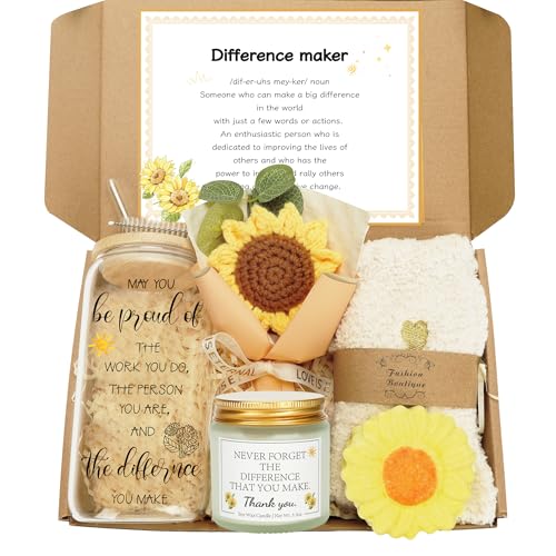 EcoUtens Crochet Flower Thank You Gifts – Thoughtful Employee Appreciation Gifts for Administrative Professionals, Coworkers, Teachers, Mentors, Friends, and Leaders