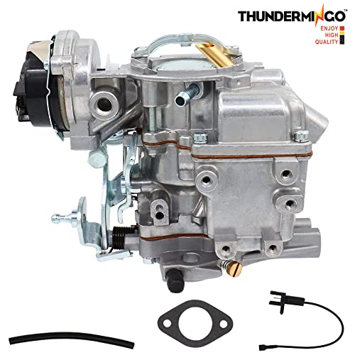 THUNDERMINGO 1 Barrel Carburetor For Ford Bronco Fairmont Granada Econoline 1965-1985 Ford F100 F150 F250 F350 4.9L 300 Cu 4.1L 250 Cu 3.3L 200 Cu Engine YF Carter Type Automatic Choke