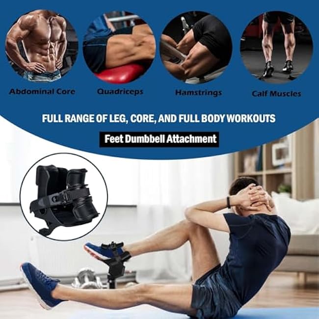 Foot Dumbbell Attachment, Dumbbell Weights for Legs Holder, Weight Training for Legs, Adjustable©¦1-120 lbs, Leg&Core&All Around Workout, Left/Right Foot