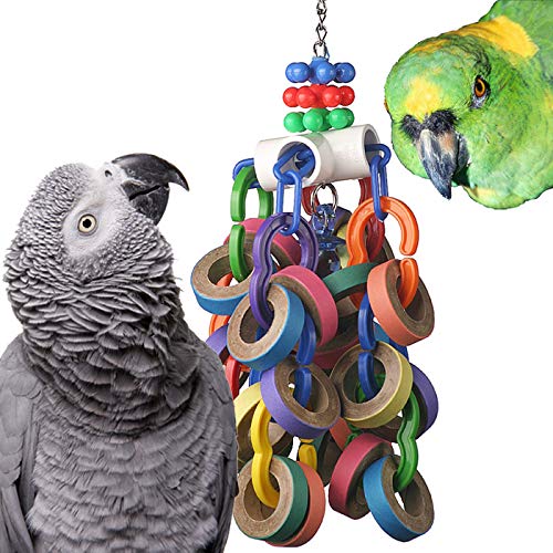 Super Bird Creations Sb1107 Bagel Cascade Bird Toy, Large Bird Size, Refillable Bagels, 15” X 4.5” #TOP7