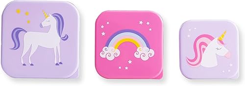 Miniatura 7 de Wildkin Recipientes de alimentos anidables para niños y niñas, perfectos para guardería y preescolar, juego de 3 recipientes de alimentos apilables