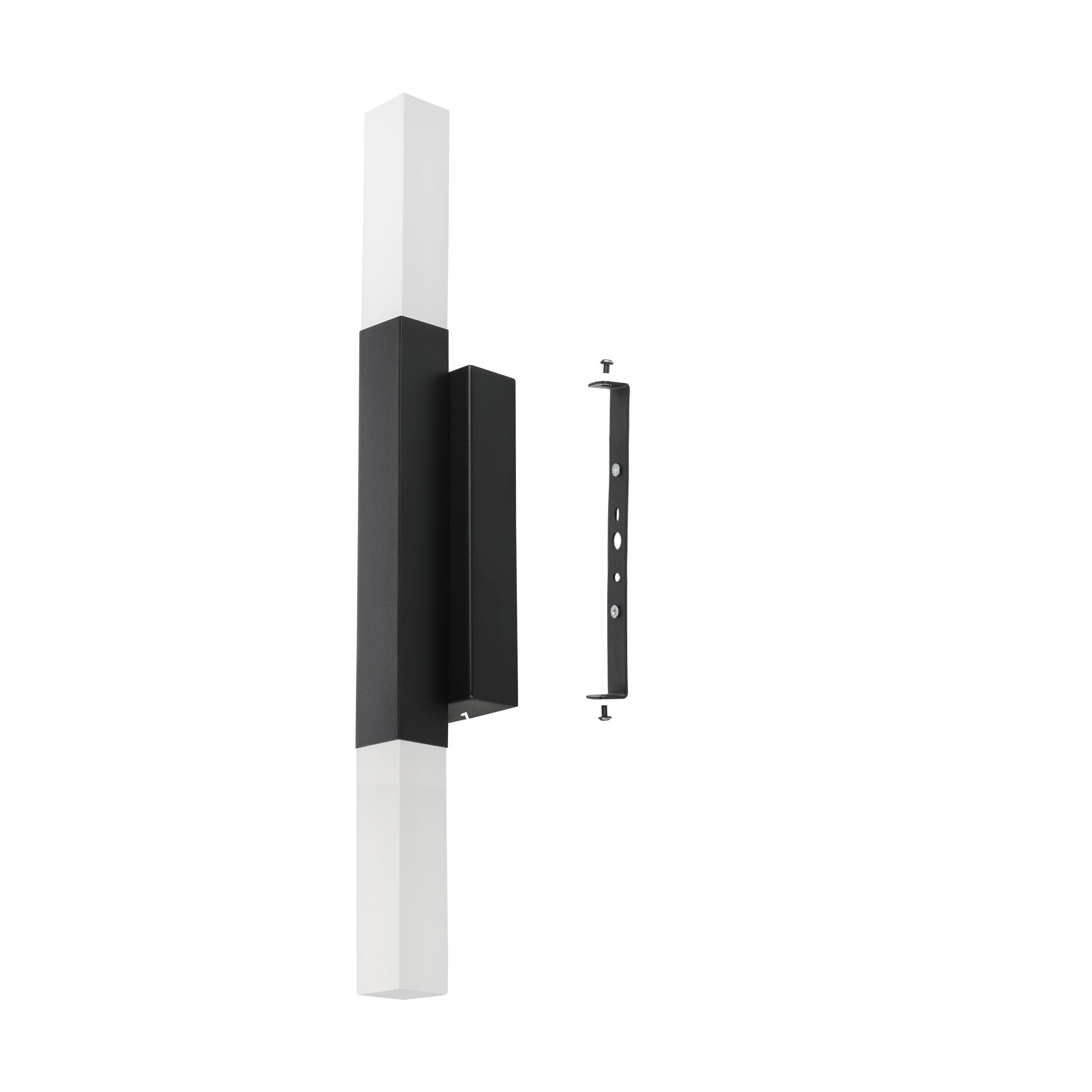 EGLO LED Wandleuchte Alcudia, Up und Down Leuchte | Wandlampe aus schwarzem Metall und satiniertem Kunststoff, Bad Spiegellampe, Badezimmer und Flur Lampe, warmweiß, IP44