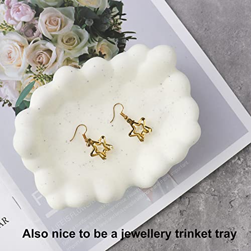 Polyroyal Self Draining Soap Dish Bubble Style White Sandstone Texture Ceramic Waterfall Slot Modern Fashion Cute Bathroom Soap Dish Accessories For Home #TOP4