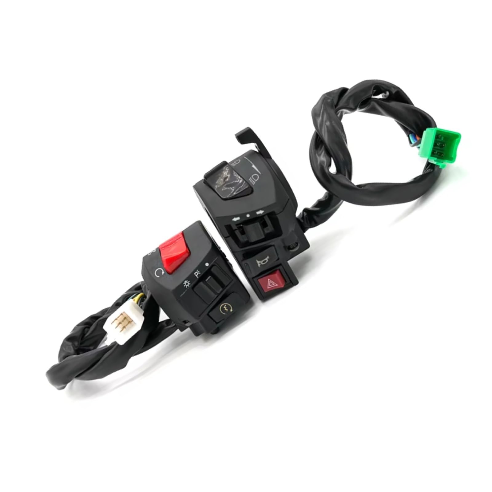 Interruttore Moto Da 22 Mm Controllo Manubrio Lampeggiatori Di Emergenza Universali Indicatore Direzione Del Clacson Pulsante Avvio Elettrico Comando Manubrio(Emergency flashers)