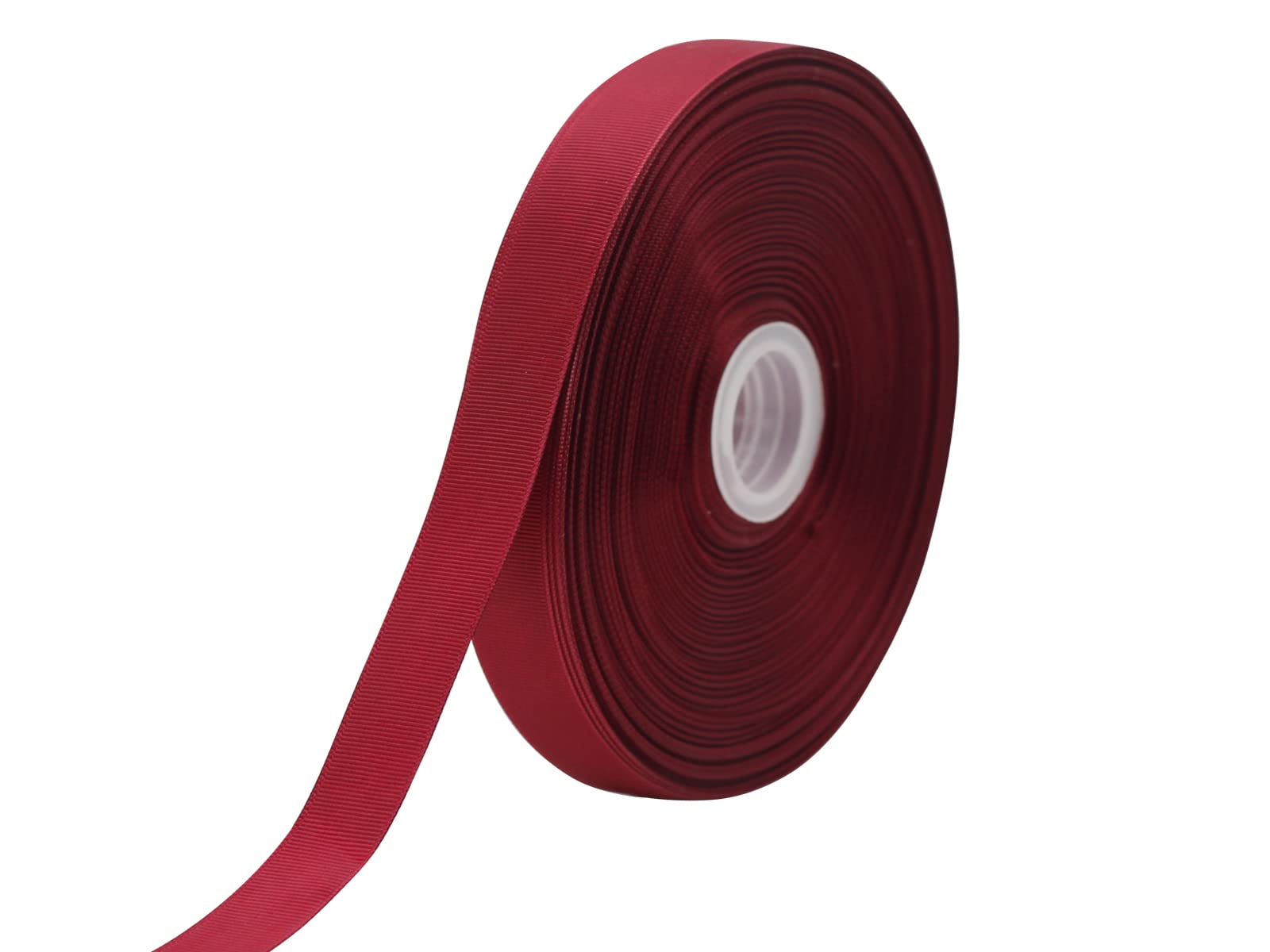 JESEP YONG One Roll 100 Yards Soild Grosgrain Ribbon Boutique Gift Wrapping Package Ribbon, DIY Crafts Bow Hair Headband Accessories Assorted Ribbon #48 (3/4" 20mm, Maroon)