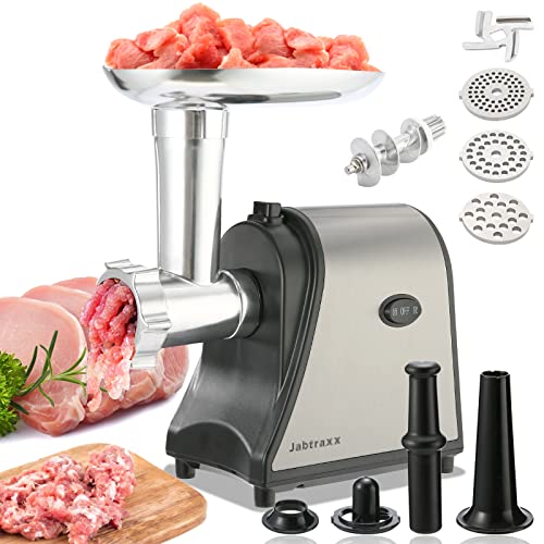 Elektrischer Fleischwolf Wurstfüller Fleischhackfleisch 2000 W 5in1: für Fleisch, Kebbe, Gemüse,...