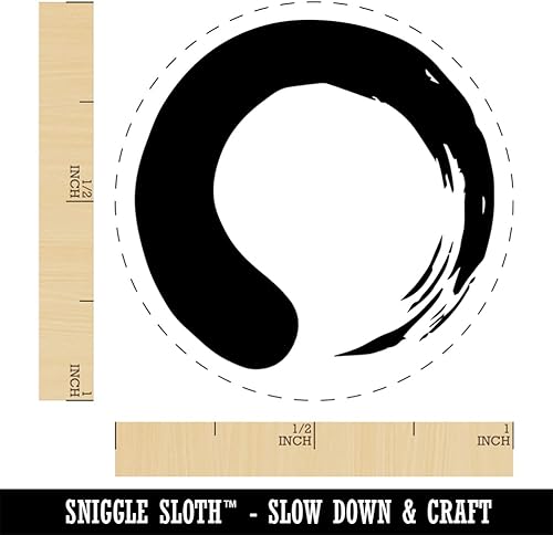 Miniatura 8 de Enso Zen Buddhism Infinity Circle - Sello de goma para sellar planificadores de manualidades, 1-14 pulgadas, grande