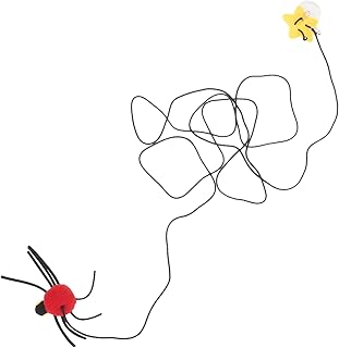 LUOZZY Cat Toys for Indoor Cat, Hanging Door Cat Toy Interactive Door Bouncing Cat Toy Hanging Cat Spider Elastic Cord Toy, Red