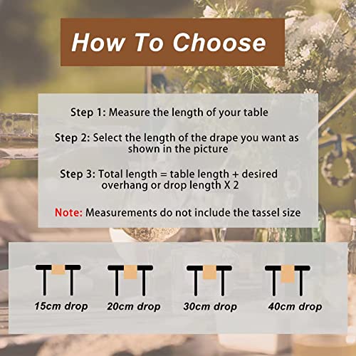 meioro Crochet Lace Table Runner, 12x56 Inch Boho Cotton Table Runners with Tassels, Rustic Farmhouse Table Decoration 56 Inches Long, Mesh Woven Table Decor for Shower Party Wedding by meioro - Image 6
