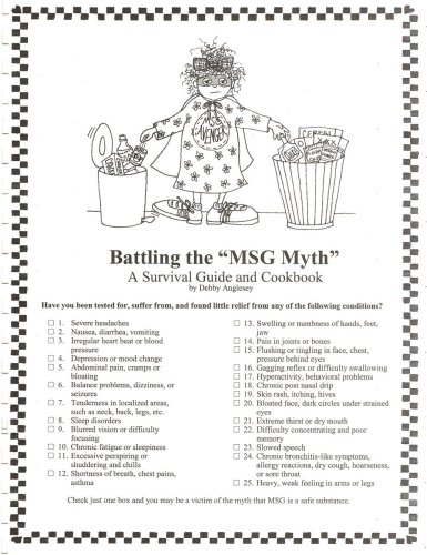 Battling the MSG Myth 0967049210 Book Cover
