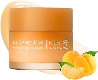 Lip Sleeping Mask, Long-Lasting Moisturizing Lip Mask, Night Care Lip Product, Moisturizing And Nourishing Chapped Lips, Repairing Lip Balm, Lip Skin Care, Enhanced Hydration (#1 Peach)