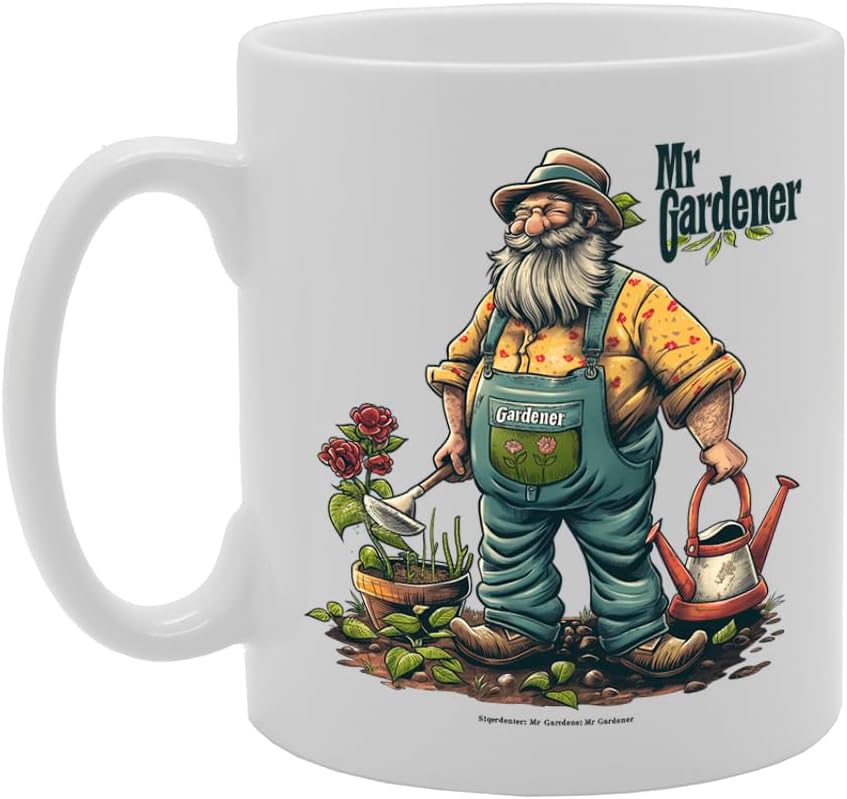 Coralgraph MG6036 Mr Gardener Mug - for Male Gardeners, Plant Lovers, Horticulturists, Durable Ceramic, Dishwasher Safe, Ideal for Gardening Enthusiasts