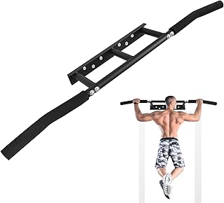 ATENTO Ultimate Body Press - Barra de dominadas, soporte de techo para gimnasio en casa, viga, crossfit, resistente, agarre de espuma, 40 pulgadas de ancho, fácil instalación