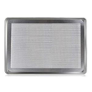 New Star Foodservice 36787 Commercial 18-Gauge Aluminum Sheet Pan, Perforated, 18 x 26 x 1 inch (Full Size) Pack of 12