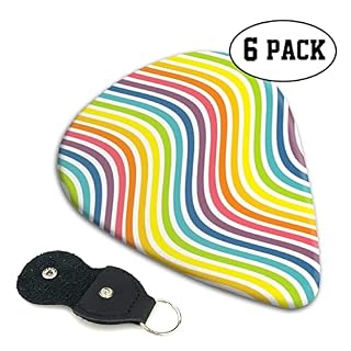 FUCVNPZ Lot de 6 médiators en celluloïd, ondulant des lignes colorées, pour guitares acoustiques, électriques, basses ou… - Les Beatles, Paul McCartney, John Lennon, RIngo Starr, George Harrison FUCVNPZ Lot de 6 médiators en celluloïd, ondulant des lignes colorées, pour guitares acoustiques, électriques, basses ou… – Image 4