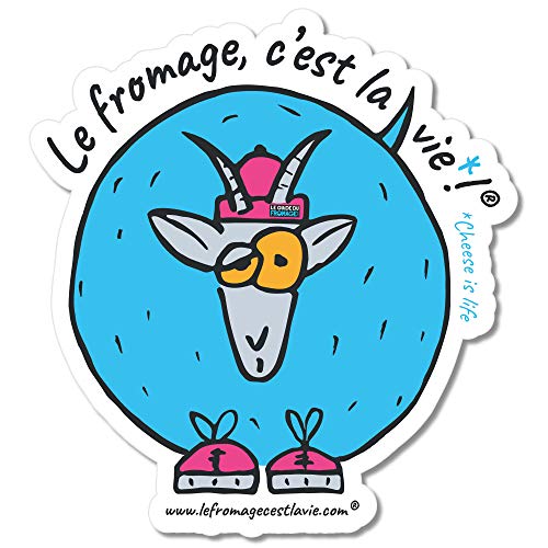 Le fromage, c'est la vie ! Sticker Miss C (Chèvre) - Vinyle - 7 cm x 7,6 cm Cover