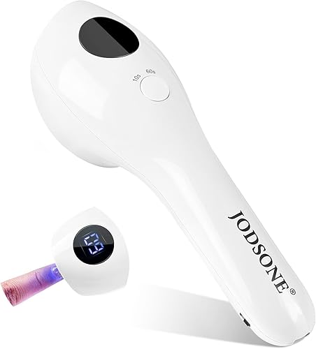 JODSONE Mini lámpara de uñas portátil U V inalámbrico modelo recargable con pantalla LED de secado rápido para viajes en casa