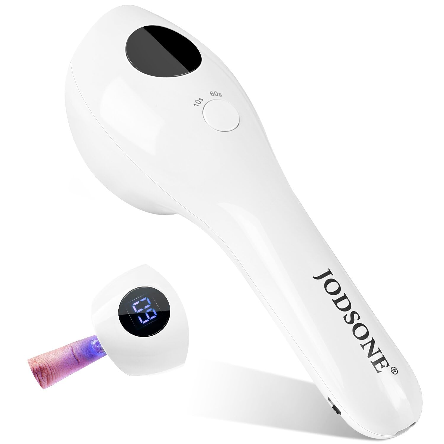 JODSONE Lampada U V per Unghie Mini e Portatile - Modello Ricaricabile con Display LED - Asciugatura Rapida per Casa e Viaggio