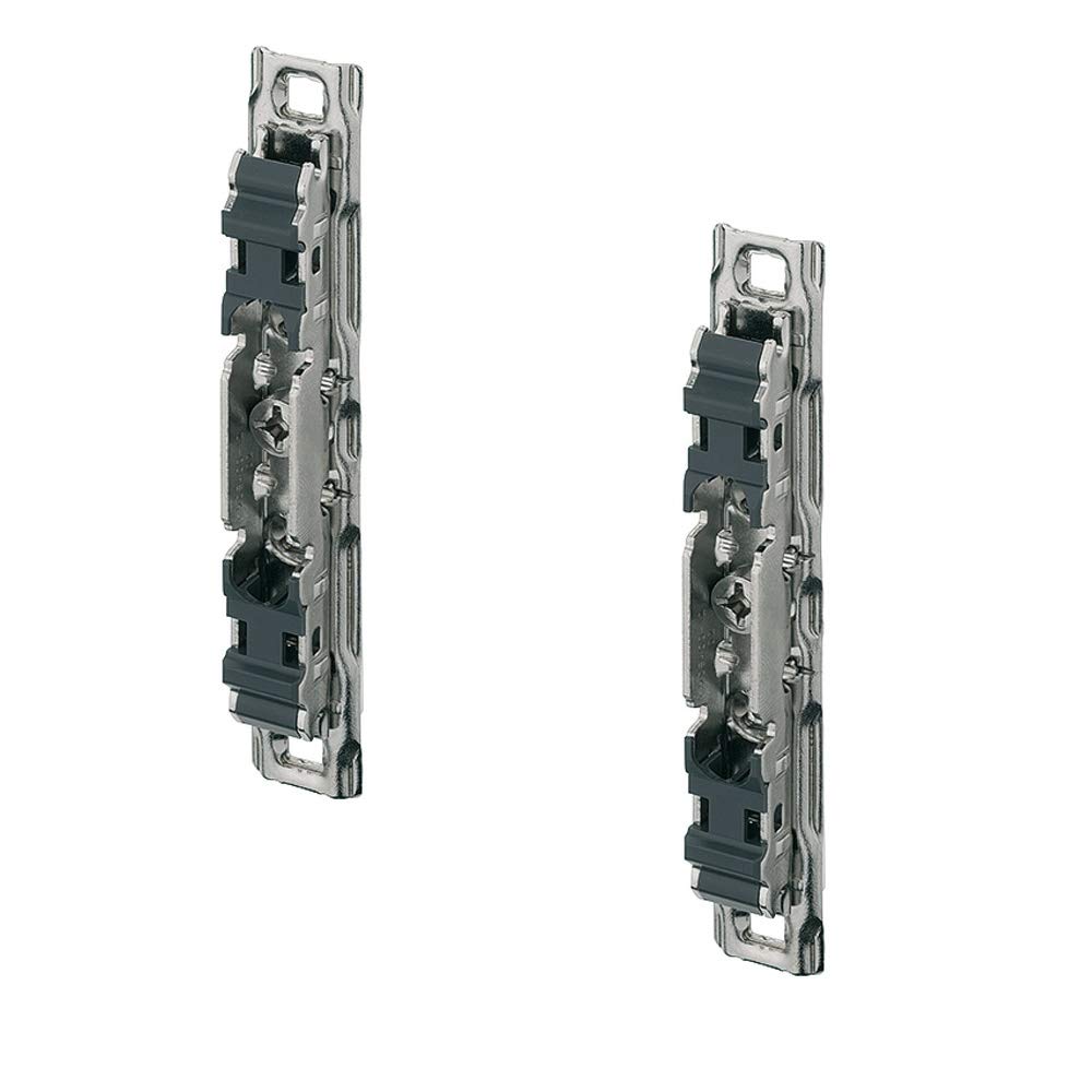Gedotec Nickel-Plated Steel Front Fixing Set For Aventos Hs - Hl - Hk Front Bracket | Blum 20S4200 | | Bracket For Wooden Fronts & Aluminium Frame Wide | Pack Of 2 - Attachment For Furniture Flaps