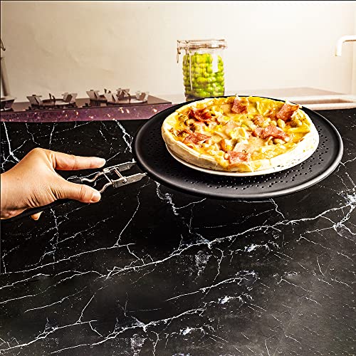 Silicone Splatter Guard 13-Inch, Silicone Splatter Screen for Frying Pan Oil Splash Guard with Foldable Handle - Image 4