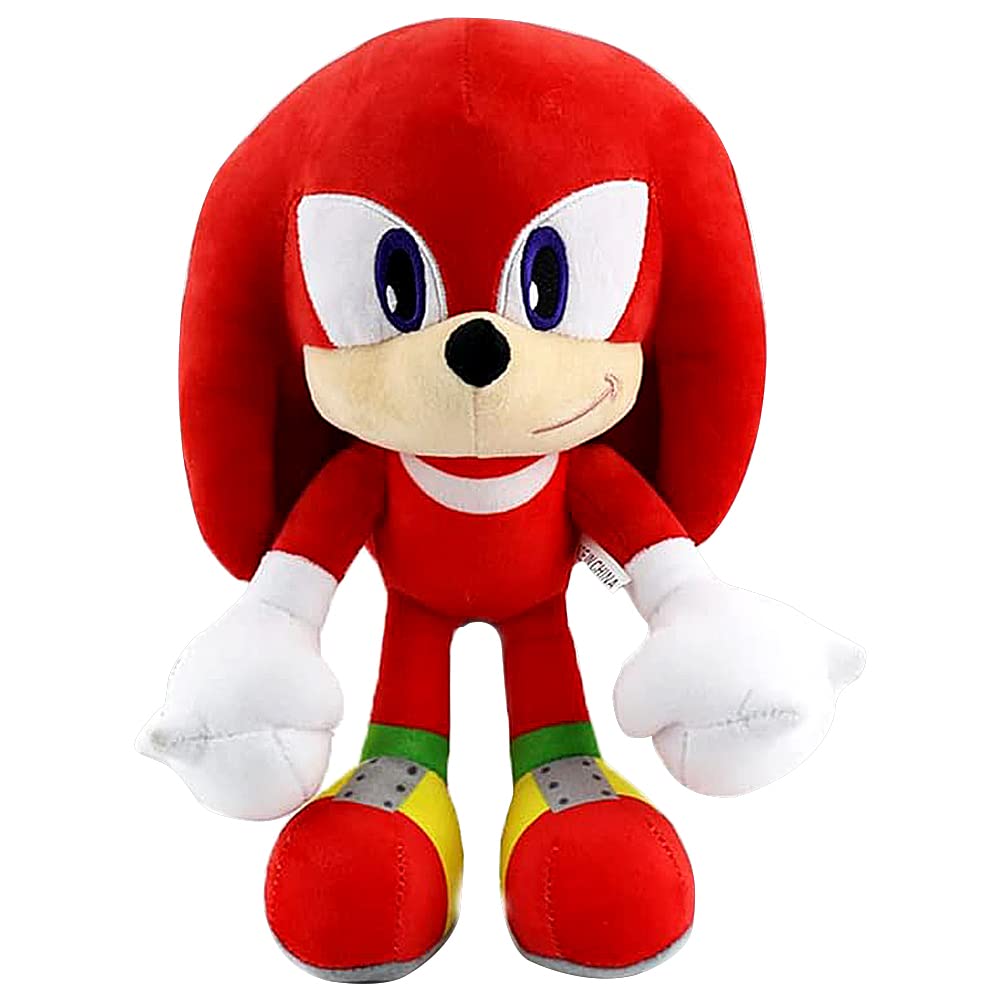 Ksopsdey Sonic Plush Doll 30cm Plush Cute Sonic Plushies,Cartoon Character Plush Toy Stuffed Doll Collectable Home Decoration ，Super Sonic Stuffed Animals for Kids Boys Girls Birthdays Gift (D), Red