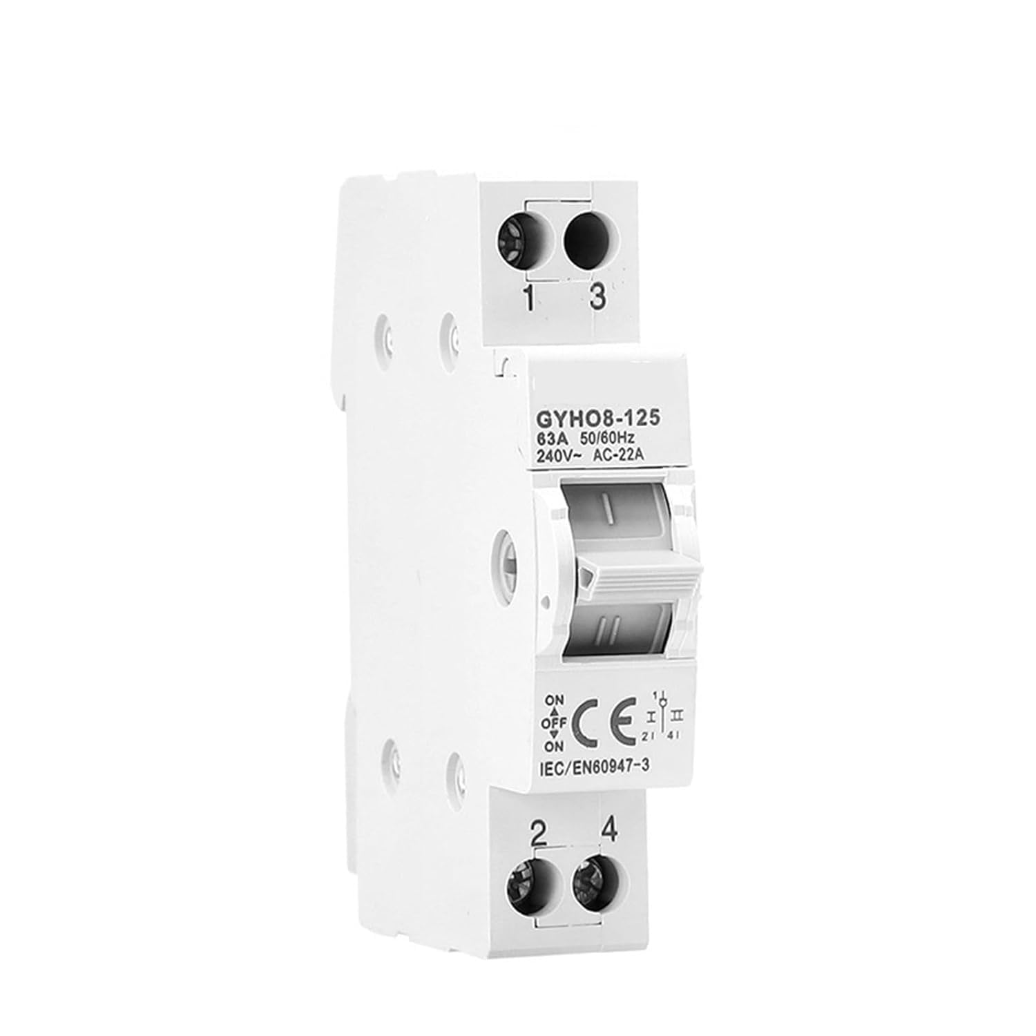 Wyłącznik automatyczny GYHO8 1P 40A 63A 100A 125A Podwójna moc Ręczny przełącznik izolacji Blokada Wyłącznik 220V ~ 240VAC (Color : 1P, Size : 40A)(40A)