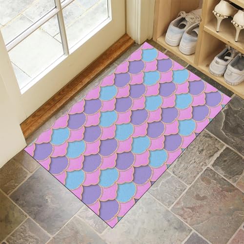 Tapis géométrie 3D écailles pour cuisine et descente de lit - 3