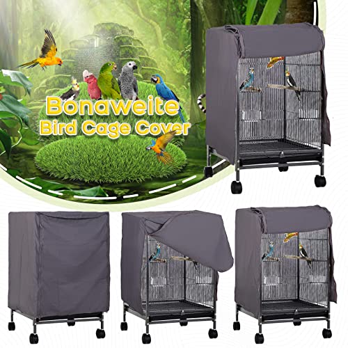 Image of QBLEEV Bird Cage Covers, Breathable Blackout Birdcage Covers for Night