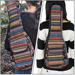 Milisten 2Pcs Poche Sangle de Transport Sangles de Voyage Guitare Mode Réglable Rembourrée Épaissie Ukulélé Portable… – Image 4