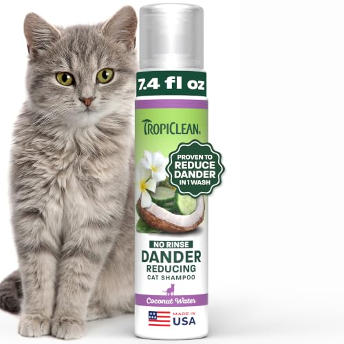 TropiClean No Rinse Waterless Cat Shampoo, Dander...