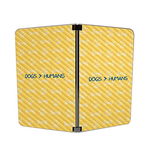 Image of MightySkins Carbon Fiber Skin for Microsoft Surface Duo - Dogs Over Humans | Protective, Durable Textured Carbon Fiber Finish | Easy to Apply | Made in The USA